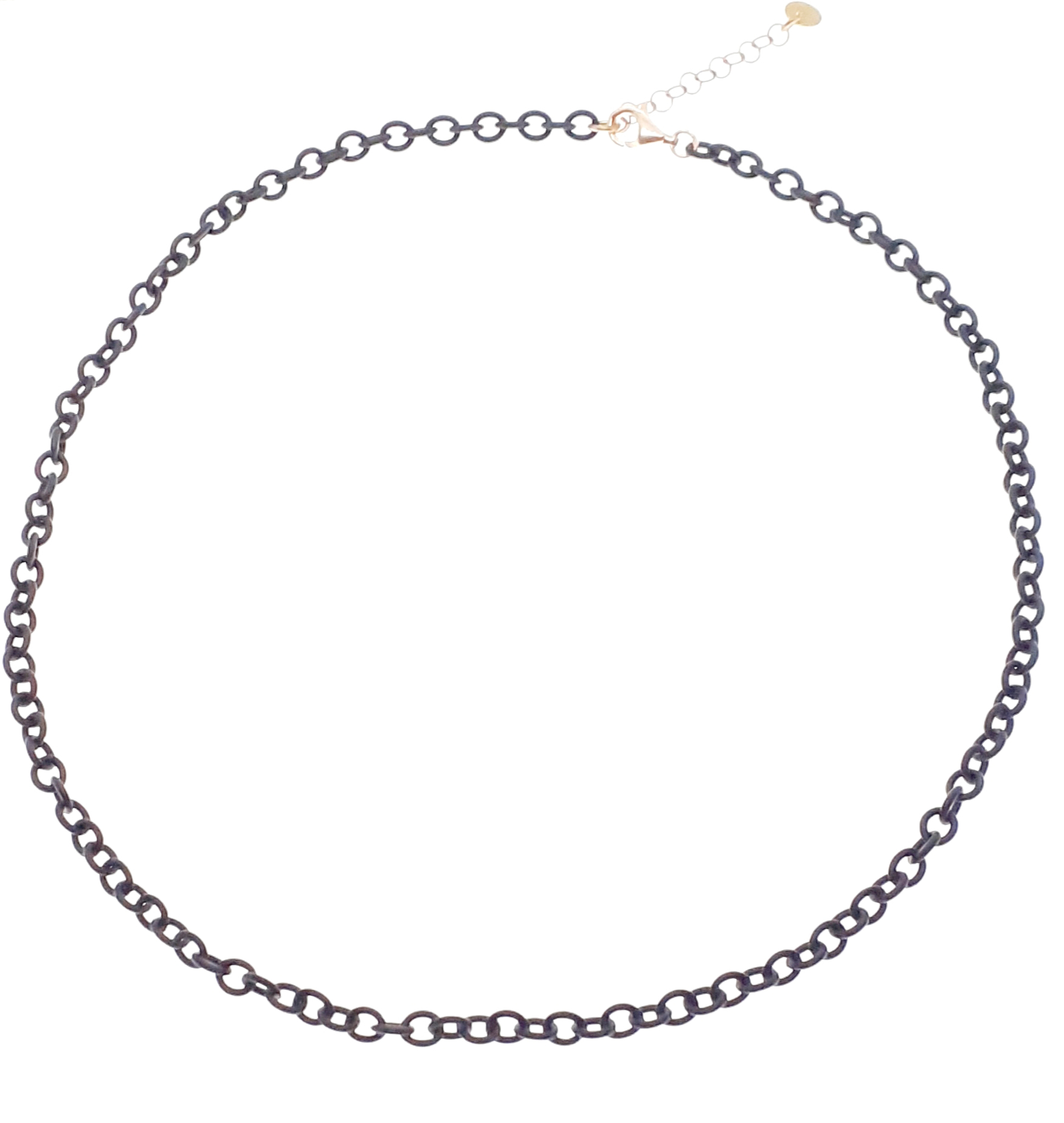 Sensi joyas jewellery Granada silver engagementSILVER NECKLACE WITH RUBBER COATING  (48 cm )